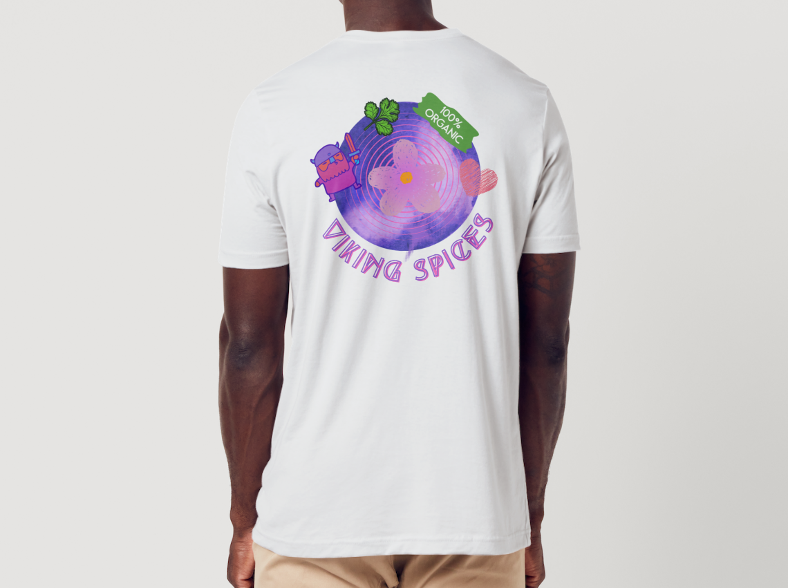 Viking Spices Flower Tshirt - Organic, Ethical, Bold