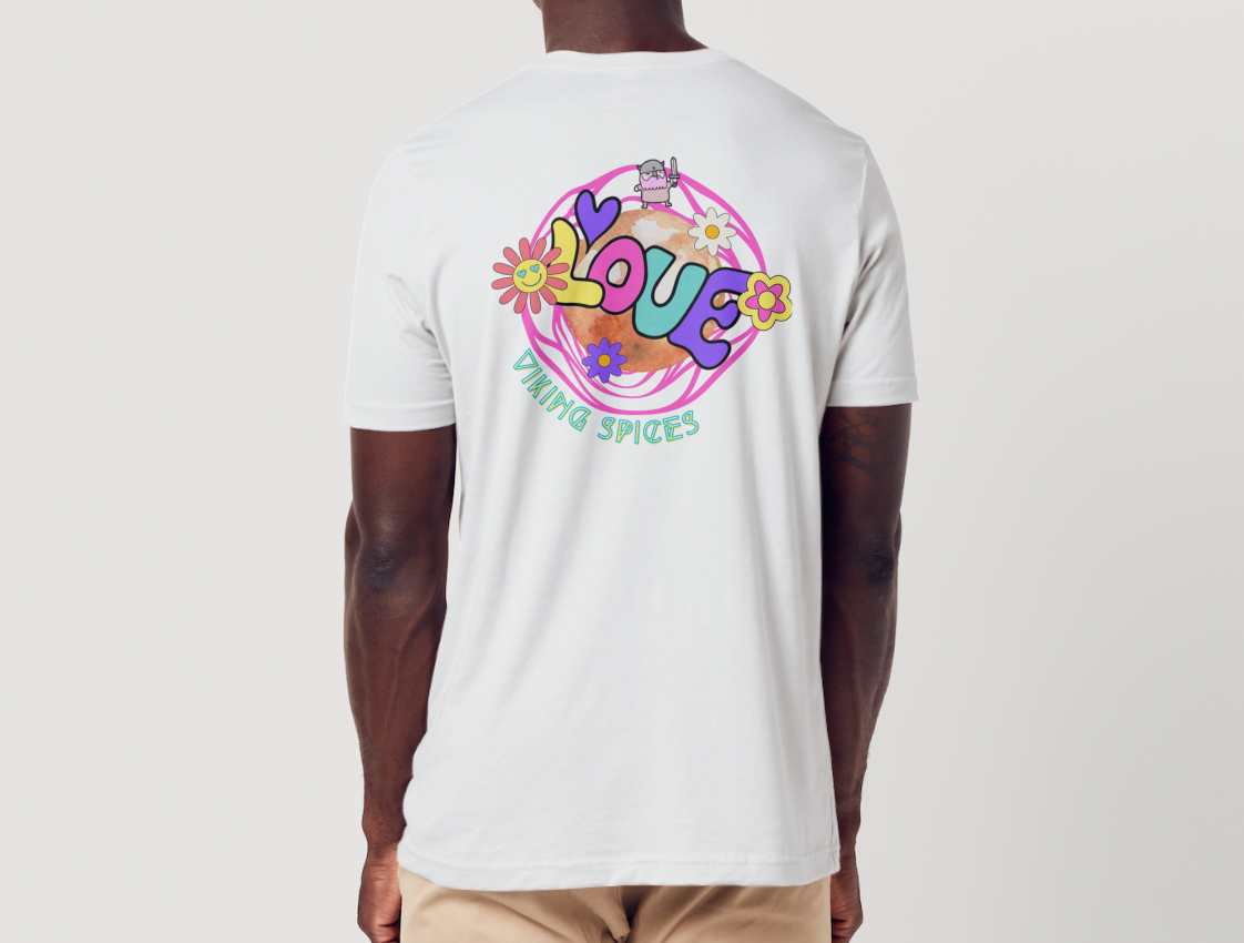 Viking Spices Flower Power Tshirt - Organic, Ethical, Bold